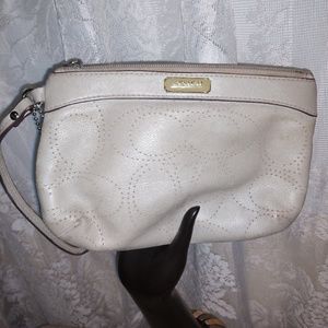 Gray Coach Wristlet